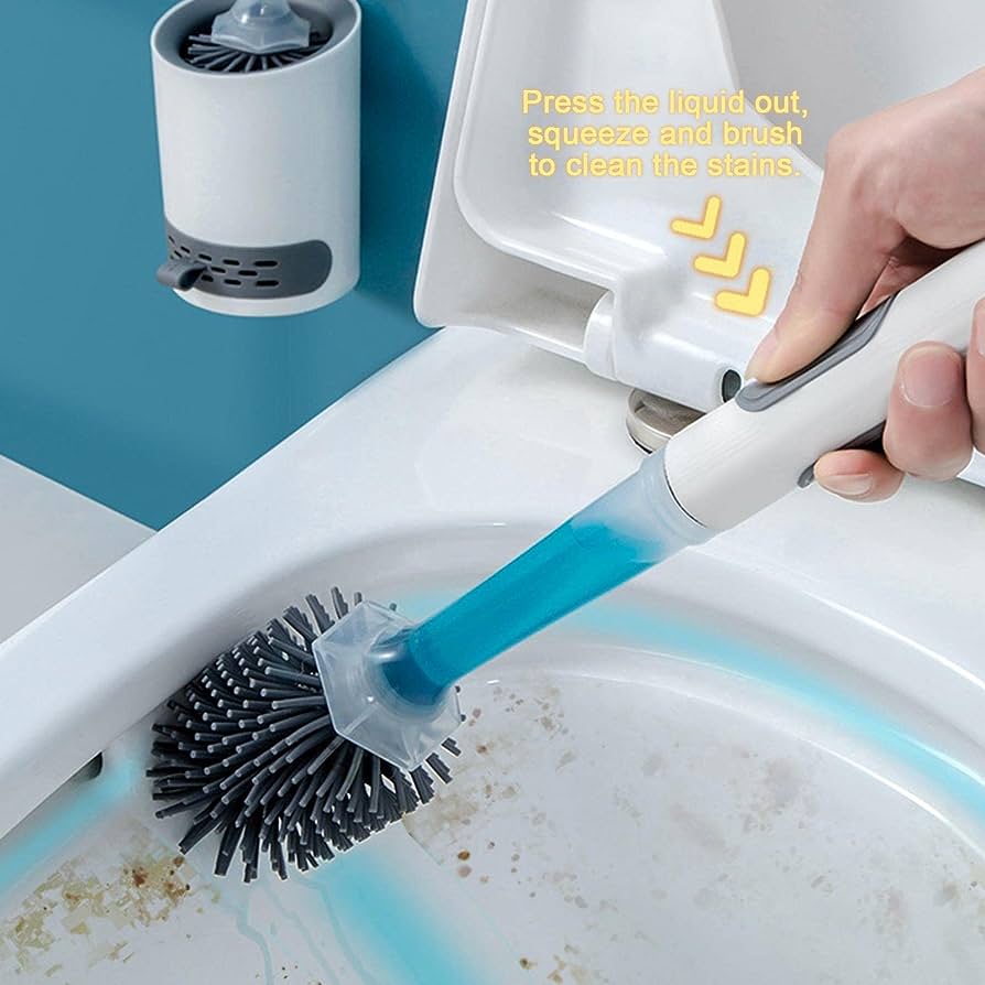 Soap Dispensing Toilet Brush With Holder