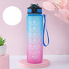 Motivational Portable Time Mark Sports Water Bottle Approx Capacity 1 Liter