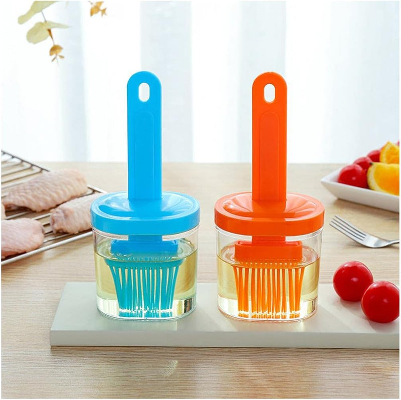 2 in 1 Oil Brush Bottle Heat Resistant Silicone