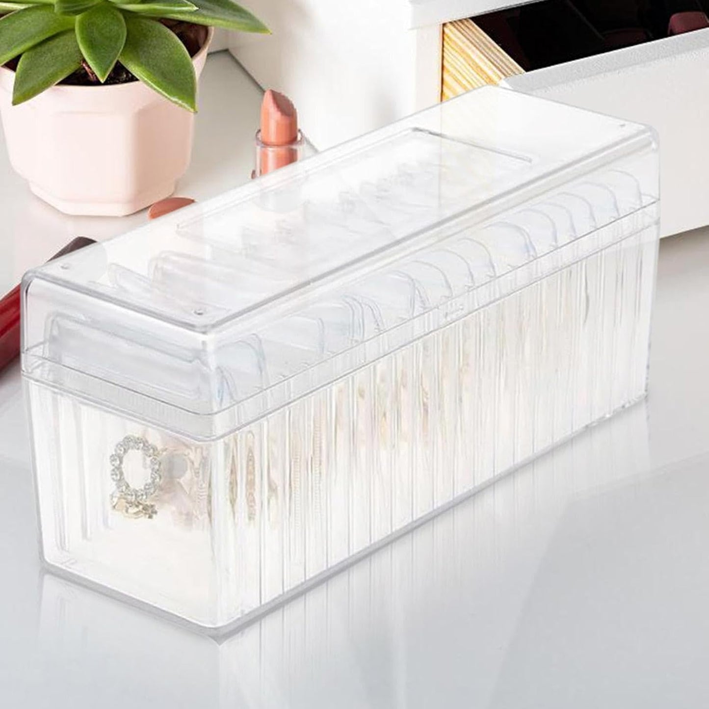 20 Pouch Portable Acrylic Jewelry Box Organizer