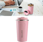 Stainless Steel Coffee Mug With Temperature Display Indicator Sipper 500ml