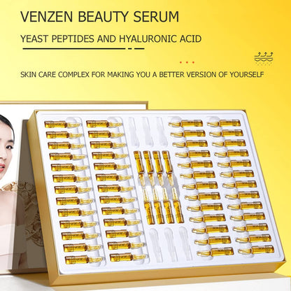 VEZE Yeast Peptides Hyaluronic Acid Moisturizing Cleansing Protecting Beauty Facial Serum Ampoule Set 2mlx60pcs