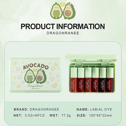 Dragon Ranee  Avocado Mini Lip Tint 6Pcs Set