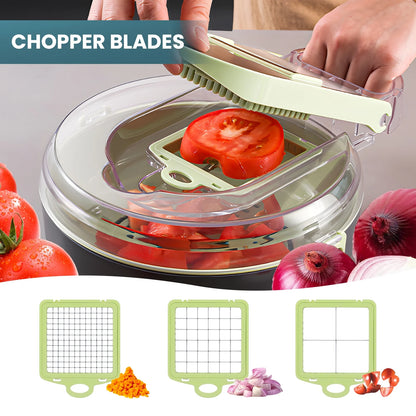 Multifunctional 13in1 Vegetable Chopper With Container Kitchen Gadget