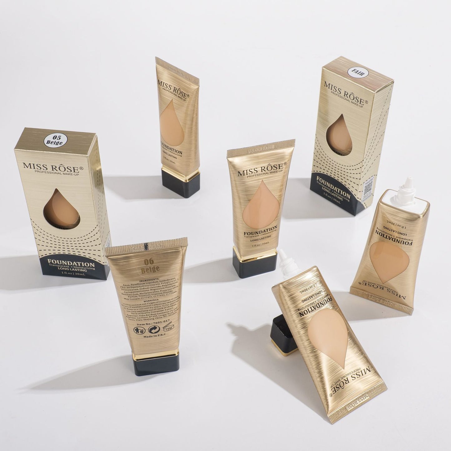 Miss Rose Transparent Moisturising Long Lasting Foundation