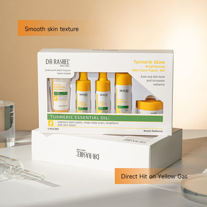 Dr Rashel Turmeric Glow Brightening Skin Care Travel Box 5 Piece Set
