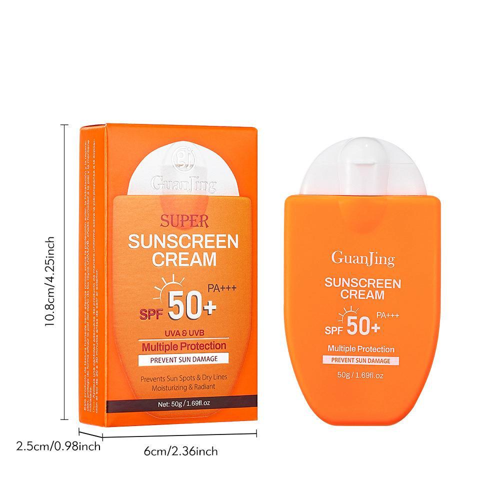 Guanjing Sunscreen Cream SPF 50+ PA+++ Multiple Protection & Moisturizing Formula 50g