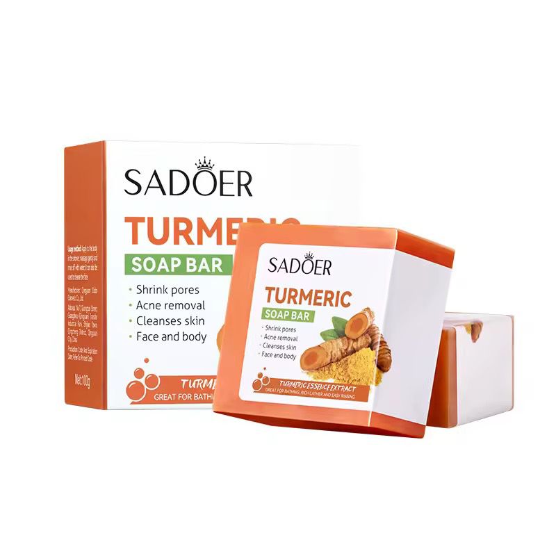 Sadoer Turmeric Herbal Soap for Deep Cleansing, Brightening and Nourishing 100g