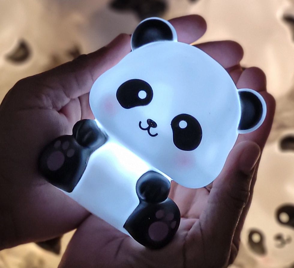 Mini Tapping Panda Light Lamp Cell Operate