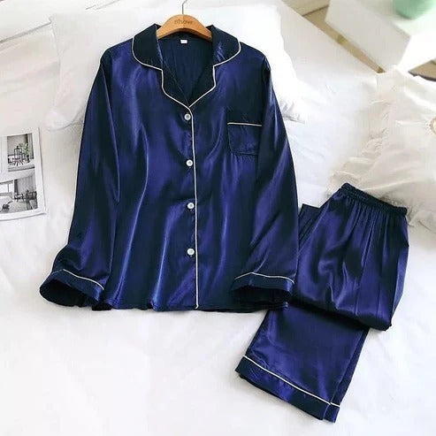 Code PJ SUIT Shezaib Silk Pajamas Sets Short Sleeve Sleepwear Two Pieces Nightwear Set (High Quality))
