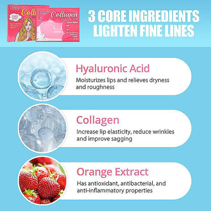 Disunie Hyaluronic Acid Collagen Mask Hydrating Moisturizing Refreshing Facial Mask