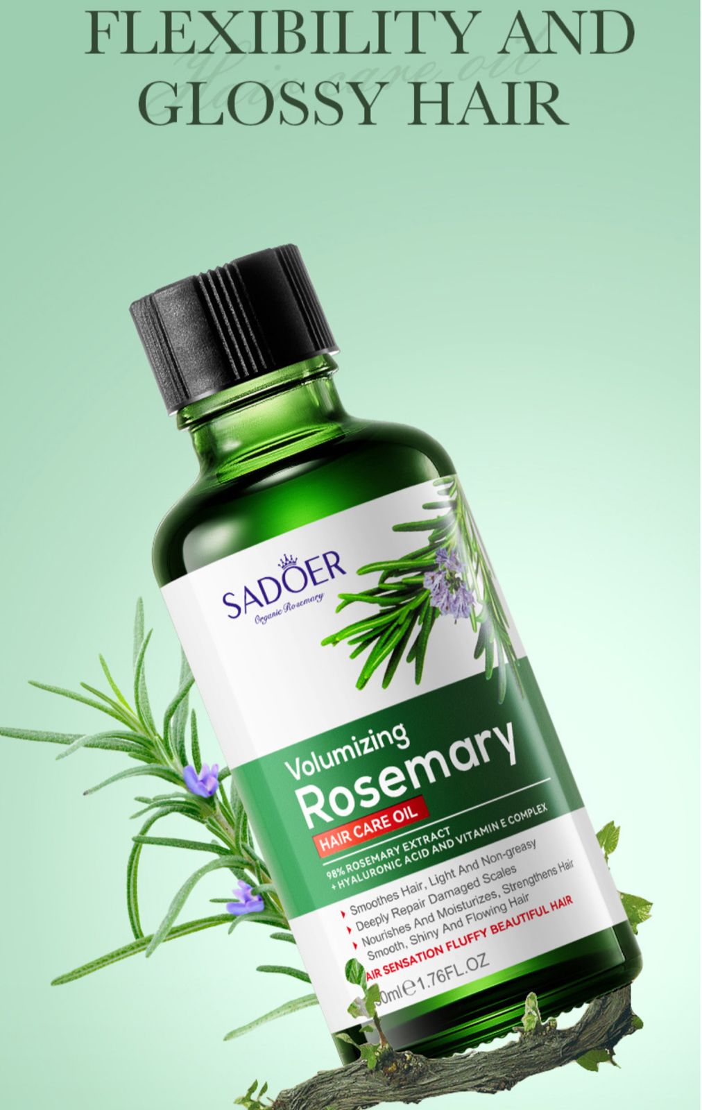Sadoer Volumizing Rosemary Hair Care Oil 50ml