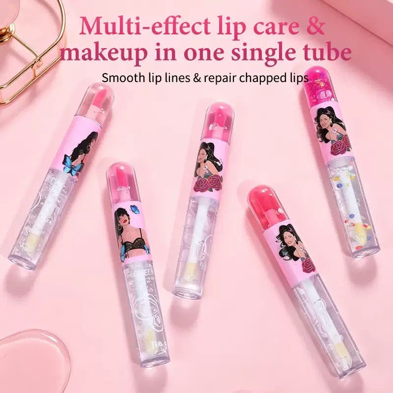 Queen Beauty 2-in-1 Transparent & Pink Magic Lip Gloss