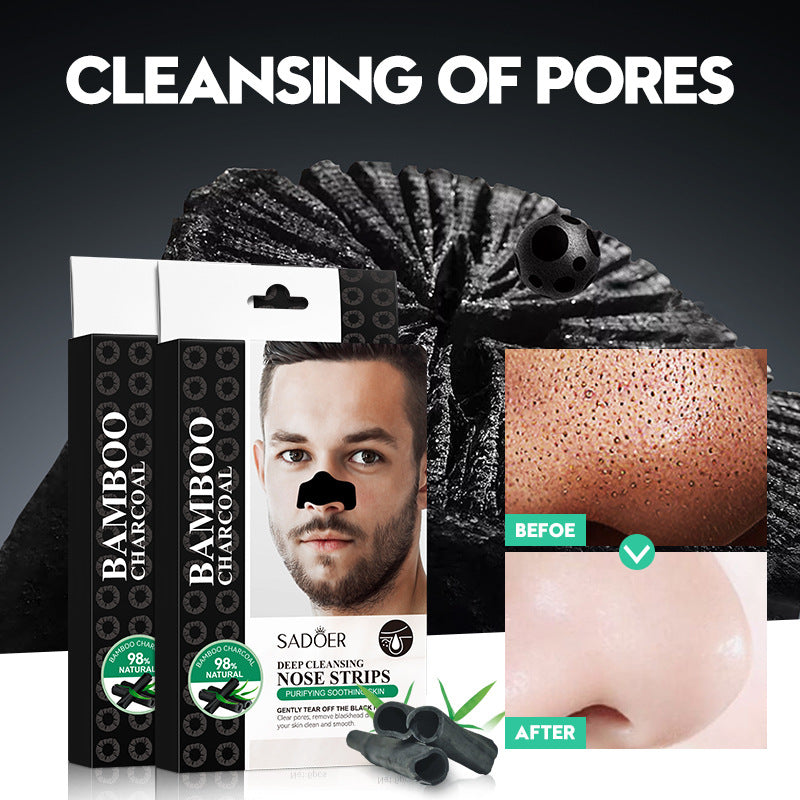 Sadoer Bamboo Charcoal Deep Cleansing Nose Strips 6 Strips in Box