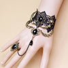 Fashion Jewelry Black Antique Anja Vintage Punk Gothic Lace Hand Chain Hand Harness Bracelet