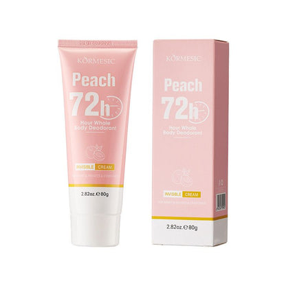 Kormesic Peach 72 Hour Whole Body Deodorant Invisible Cream Body Deodorant For Armpit & Private & Other Parts Cream 80g