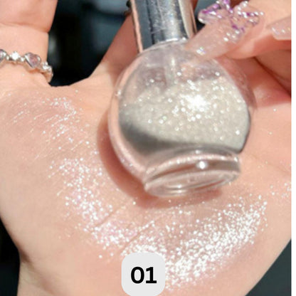 Diamond Highlighter Powder Spray Waterproof High Gloss Glitter Body Bronzer Highlight Powder Face Contour Illuminator Makeup