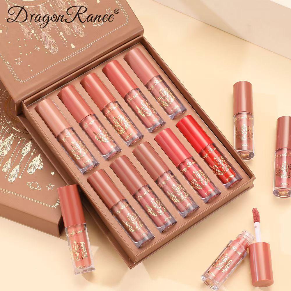Dragon Ranee Cherry Matte Lipgloss 12Pcs Set