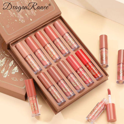 Dragon Ranee Cherry Matte Lipgloss 12Pcs Set