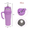 Vacuum Double Walled Tumbler With Handle And Straw Leak-Proof Lid