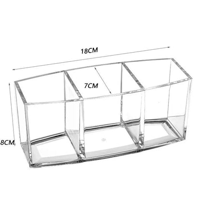 Makeup Organizer with 3 Grids Cosmetic Storage Box