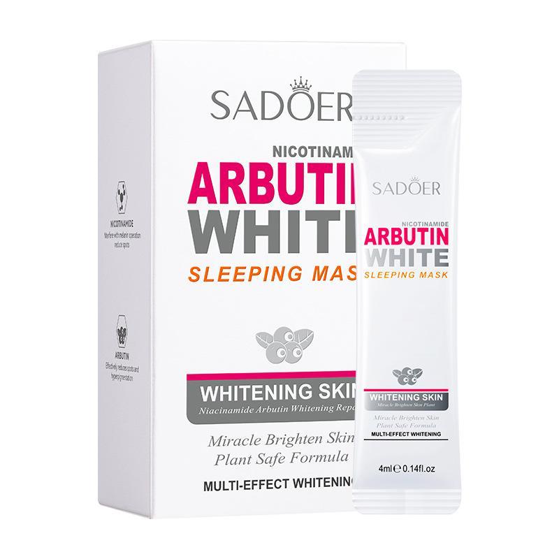 SADOER 20Pcs Arbutin White Sleeping Mask Multi Effect Whitening