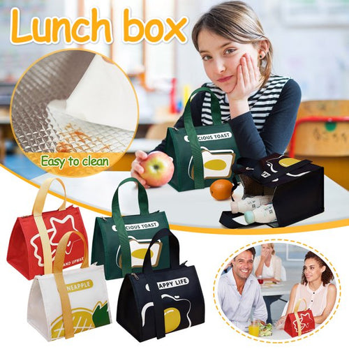 Reusable Happy  Food Thermal Bag For Lunch