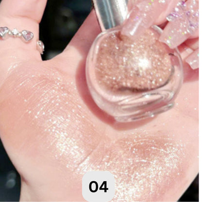 Diamond Highlighter Powder Spray Waterproof High Gloss Glitter Body Bronzer Highlight Powder Face Contour Illuminator Makeup
