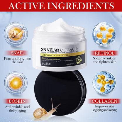 Sadoer Snail Collagen Bosein Hyaluronic Acid Niacinamide Retinol Anti Wrinkle Firiming Cream