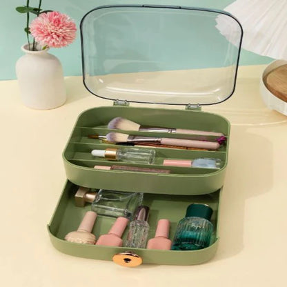 Multipurpose Cosmetic Box With Cover Display Case With Drawer
