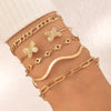 Fashion Gold Butterfly Gold Bangle 5 Pcs Set