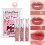 Dragon Ranee Bear Sexy Lip Colors A Bit Sweet Lip Gloss Glitter 3Pcs Set