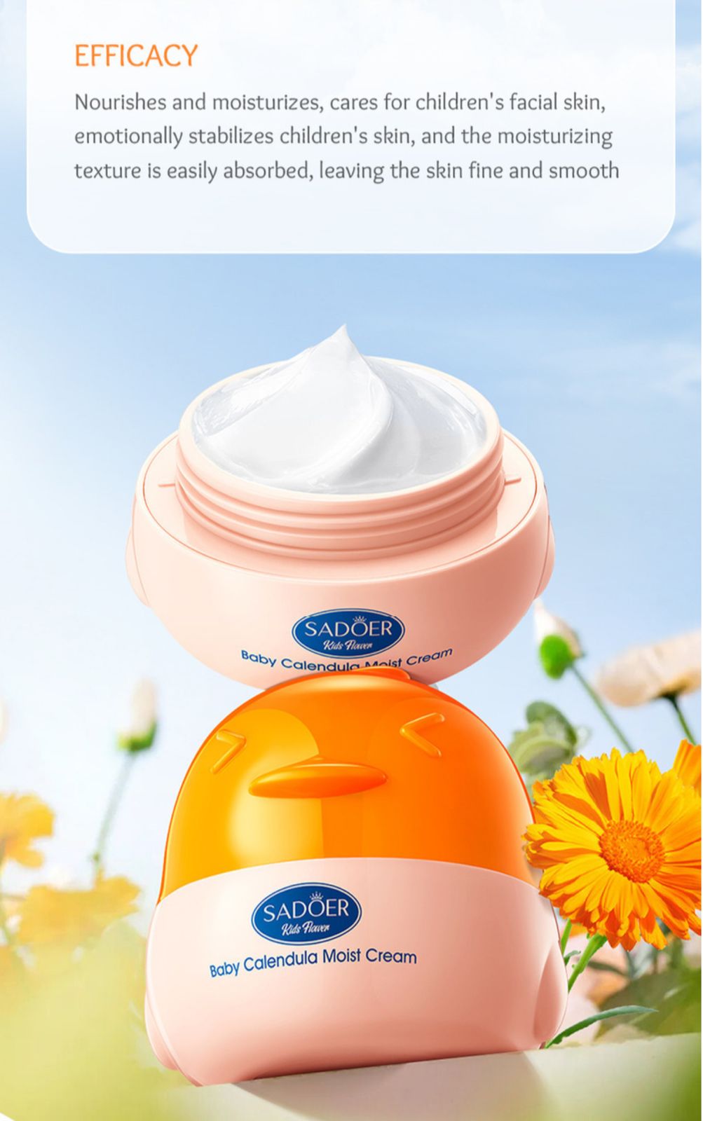 Sadoer Calendula Amino Acid Formula Baby Moist Cream – 50 g