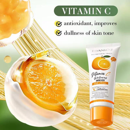 FAYANKOU Orange Extract Vitamin C Whitening Cleansing Wash Oil Control Hydrating and Smoothing Brightening Skin