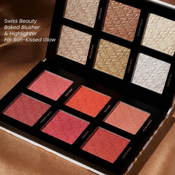 CVB Highlighter Blusher Palette Lightweight  Soft Textured Showstopper C225