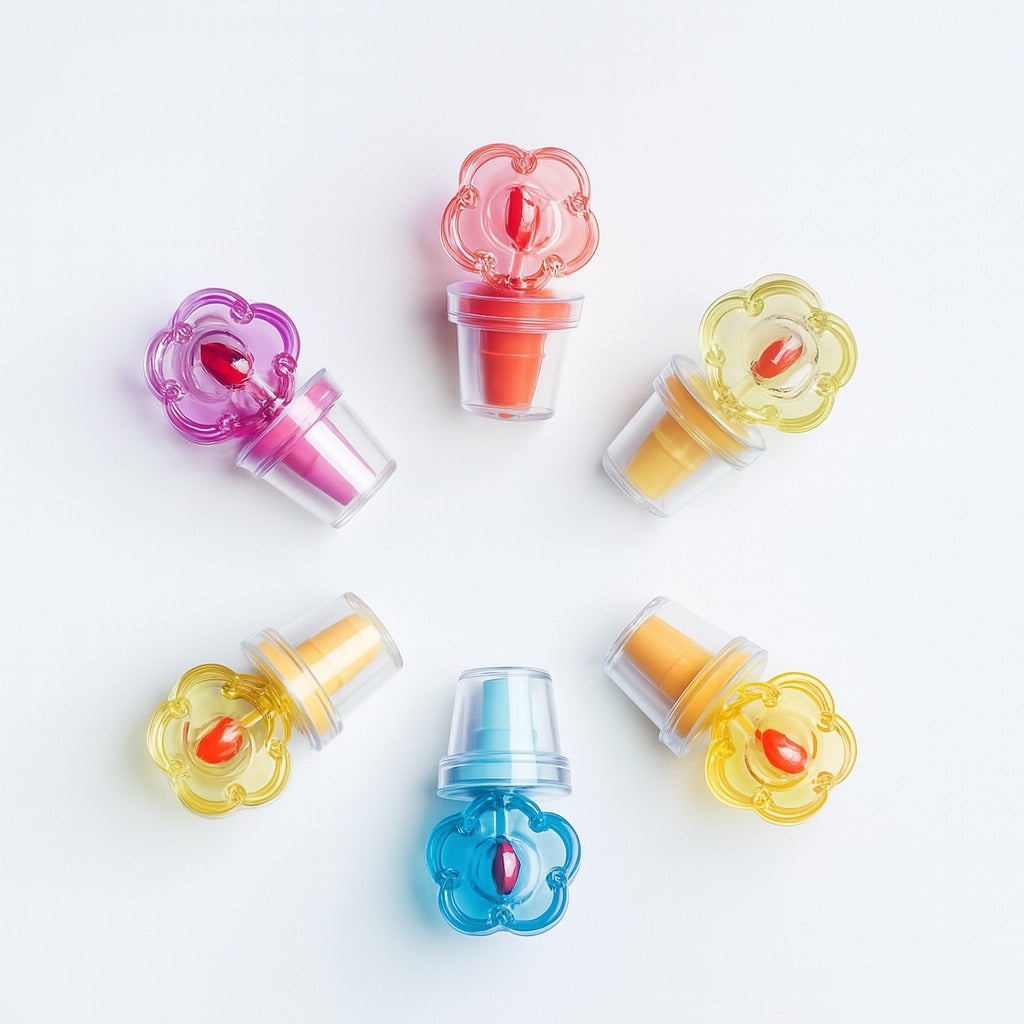 Cute Design Pocket Size 6pcs New Pink Magic Lip Gloss Set