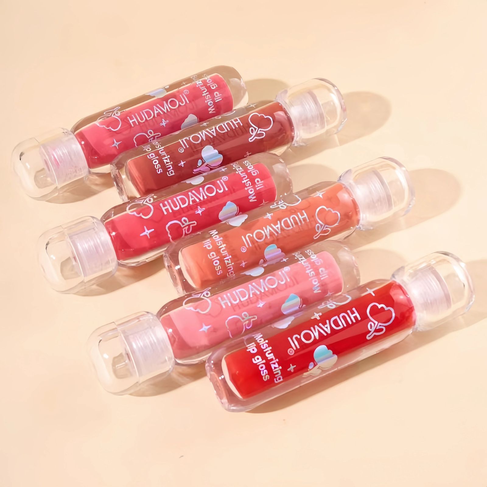 Hudamoji 6pcs Moisturising Lip Gloss Set