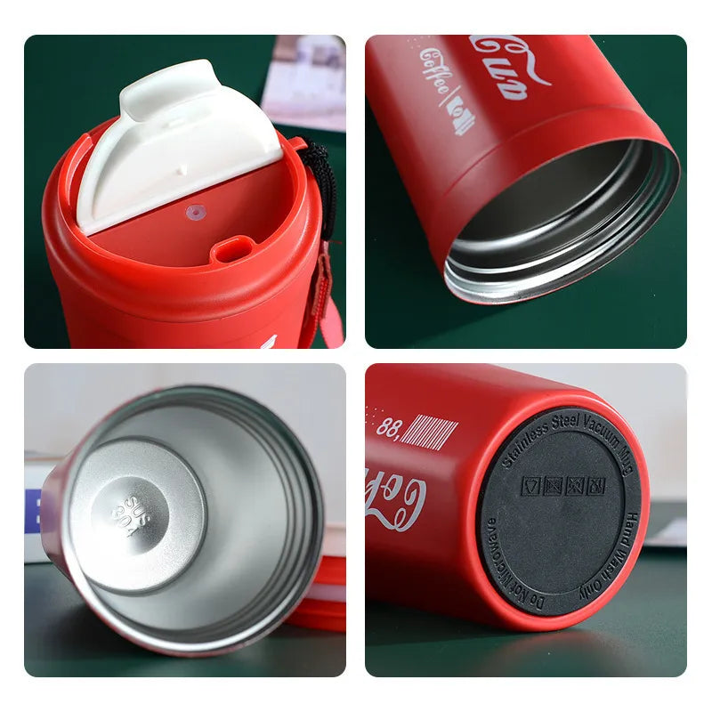 Creative Stainless Steel Thermal Insulated Coffee Cup With LED Temperature Display 380ml