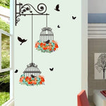 Bird Cage Wall Sticker Wallpaper