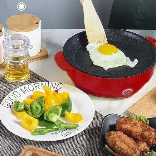 Electric Frying Pan Non Stick Grill Pan Smokeless Cooking Pan