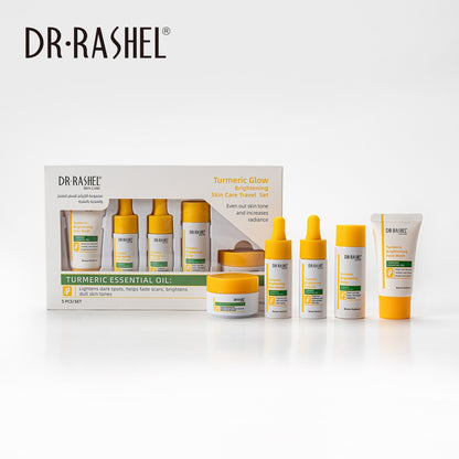 Dr Rashel Turmeric Glow Brightening Skin Care Travel Box 5 Piece Set