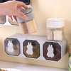 Wall Mounted Sticking 3 Portion Spice Box Spice Rack Organizer