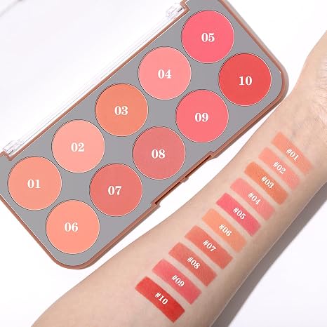 Miss Rose 10 Colors Enduring Blusher Kit