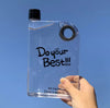 Transparent Plastic Notebook Style Water Bottle