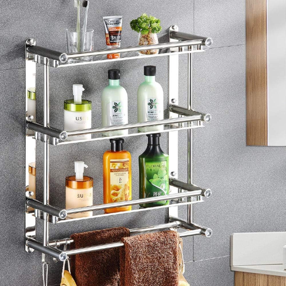 Stainless Steel Bathroom Shelf With Rail And Towel Holder