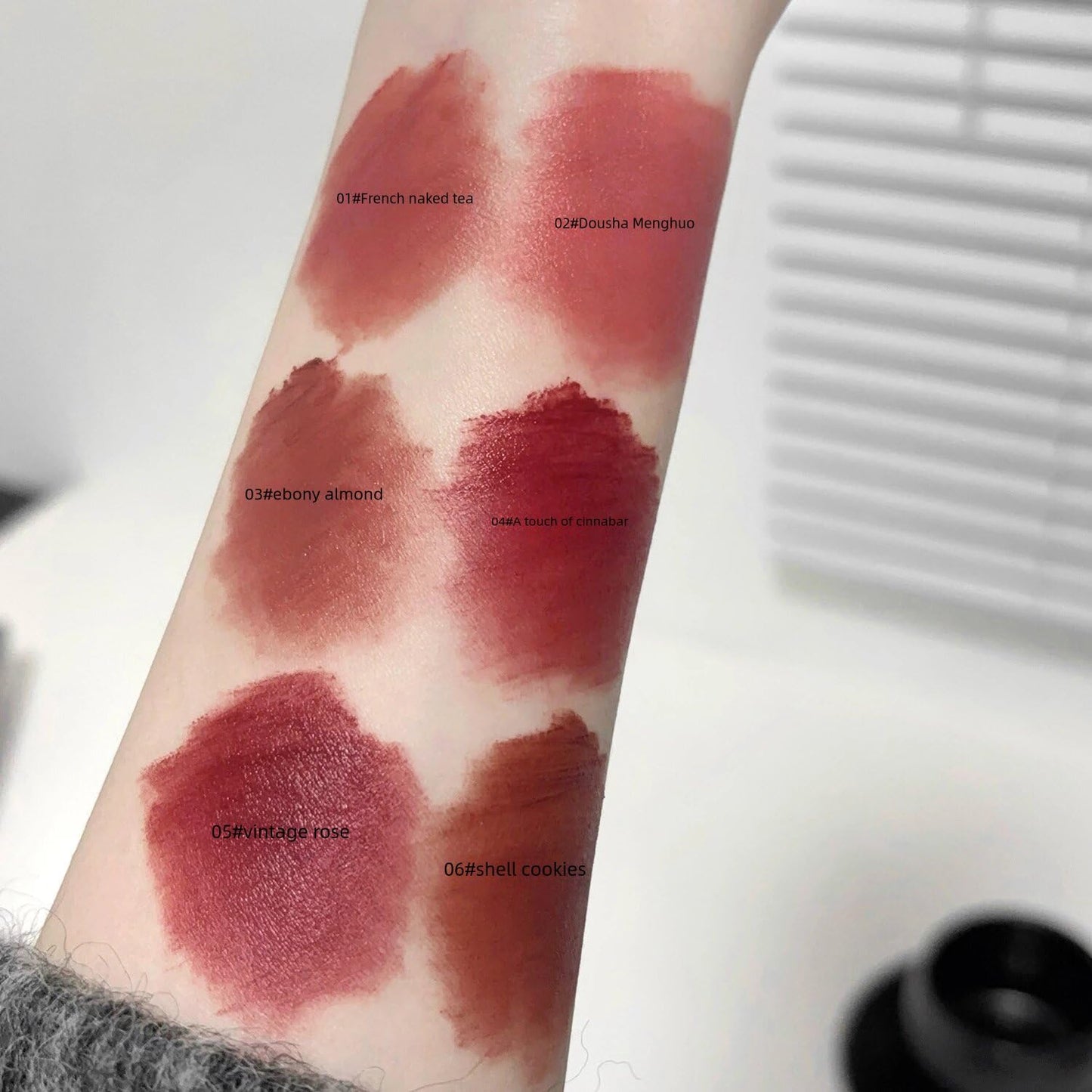 Gege Bear Dream Love Heart Lipstick Velvet Matte Lip Gloss 6Pcs Set