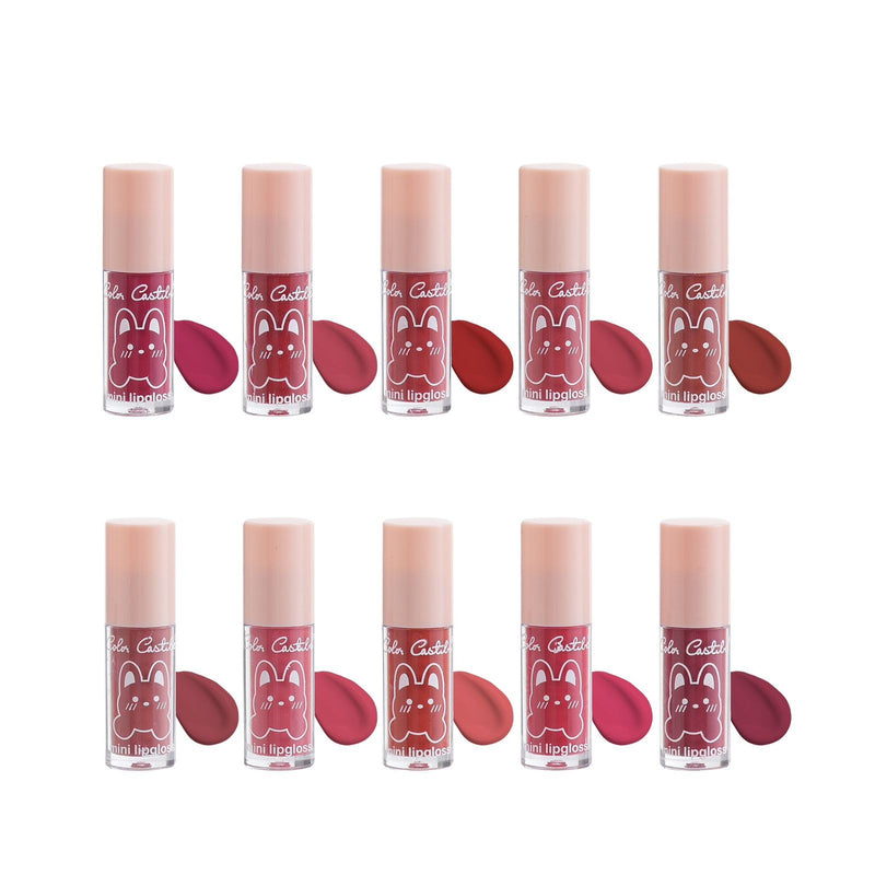 Color Castle Tulip Bunny Mini Lip Gloss 10Pcs Set