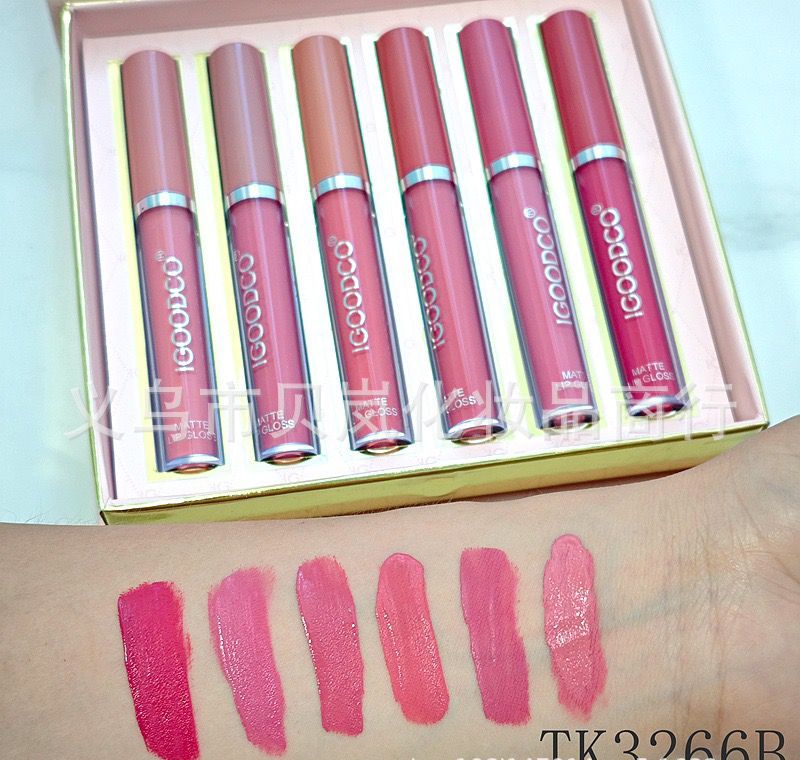 IGOODCO 6 Pcs Matte Lip Gloss Set