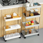 Smart Cart Trolly Shelf Rack Organizer 4 Layer