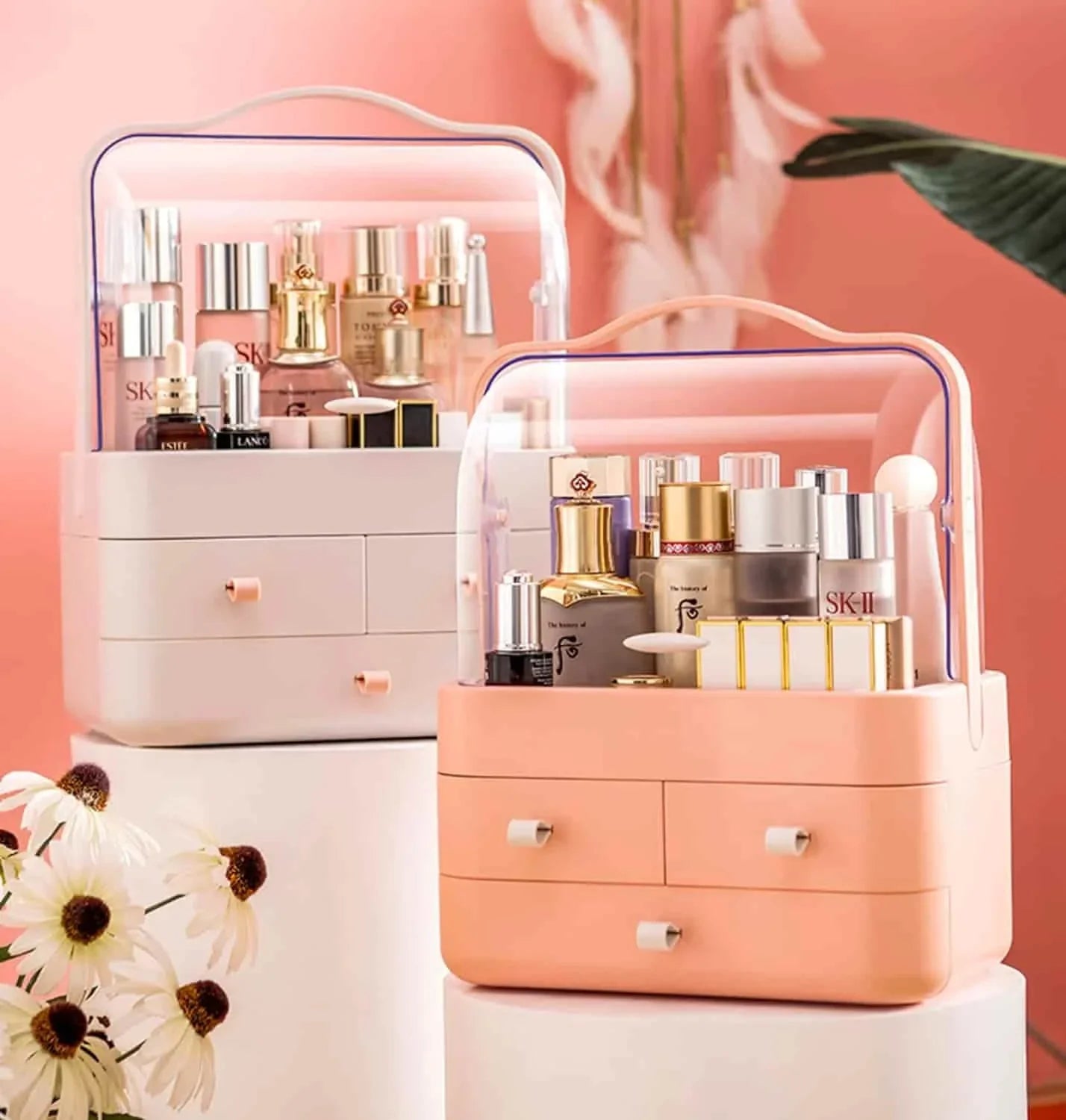 Acrylic Makeup Cosmetic Beauty Storage Organizer With 3 Drawers